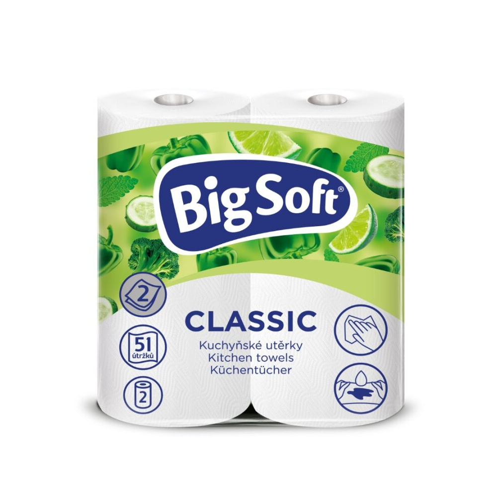 Prosoape de bucătărie Big Soft (2 buc/folie) Classic