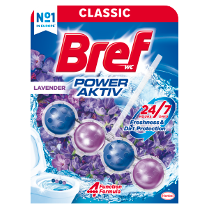Bloc de toaletă Bref PowerActiv 50g Lavandă