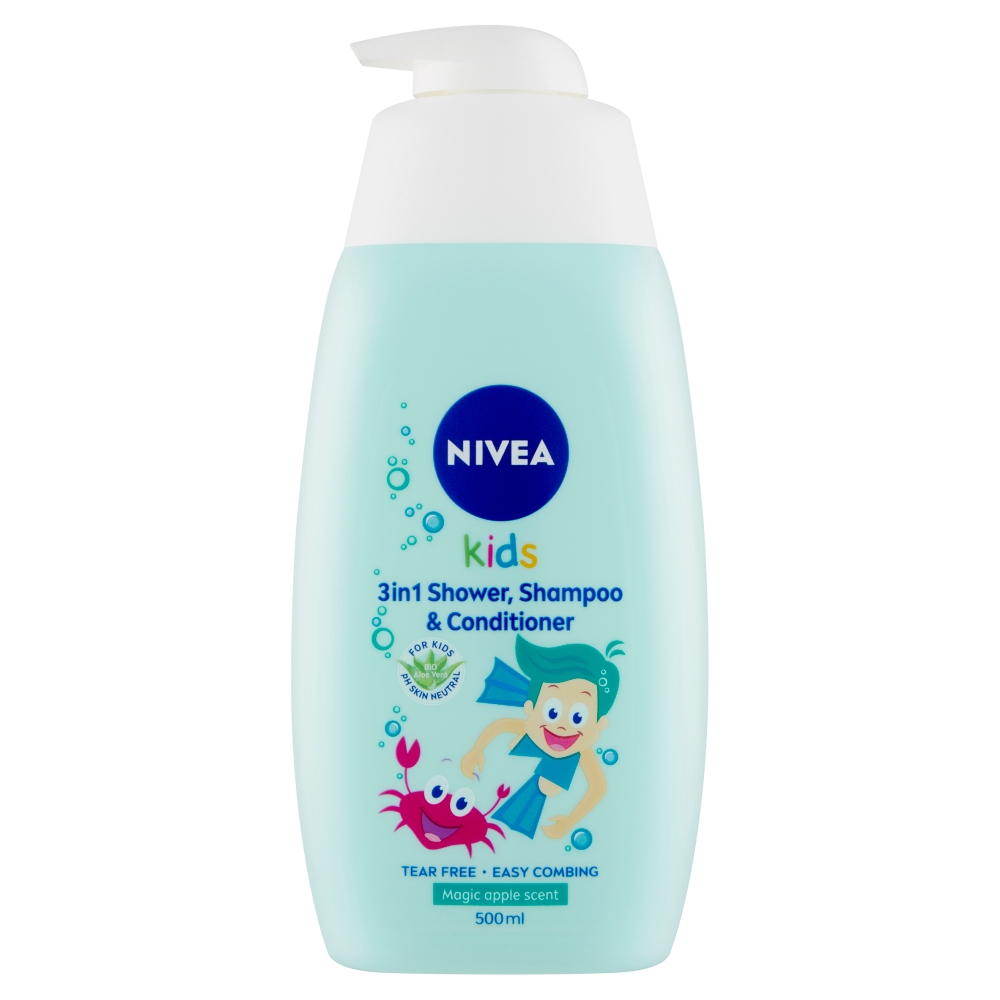 NIVEA Kids Gel de duș pentru copii 2 în 1 BĂIEȚI 500 ml