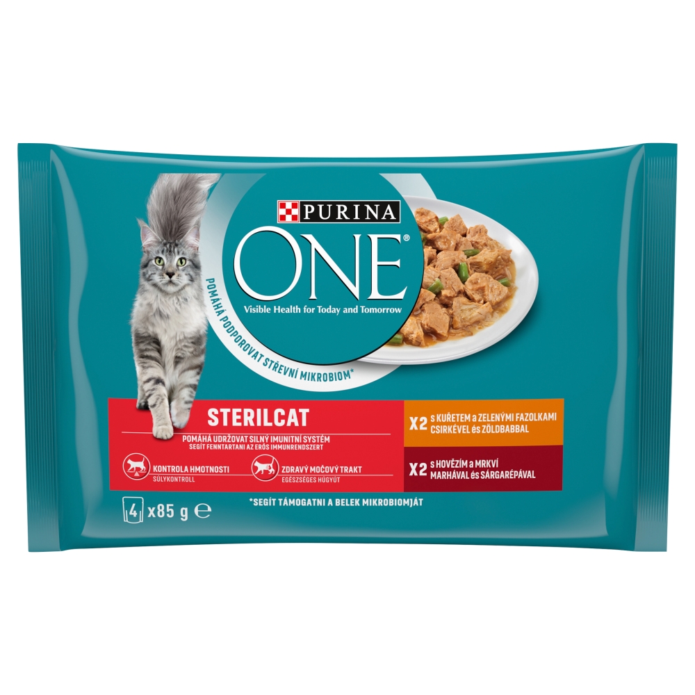Purina ONE pliculețe (4x85g/pliculeț) sterile pentru pui