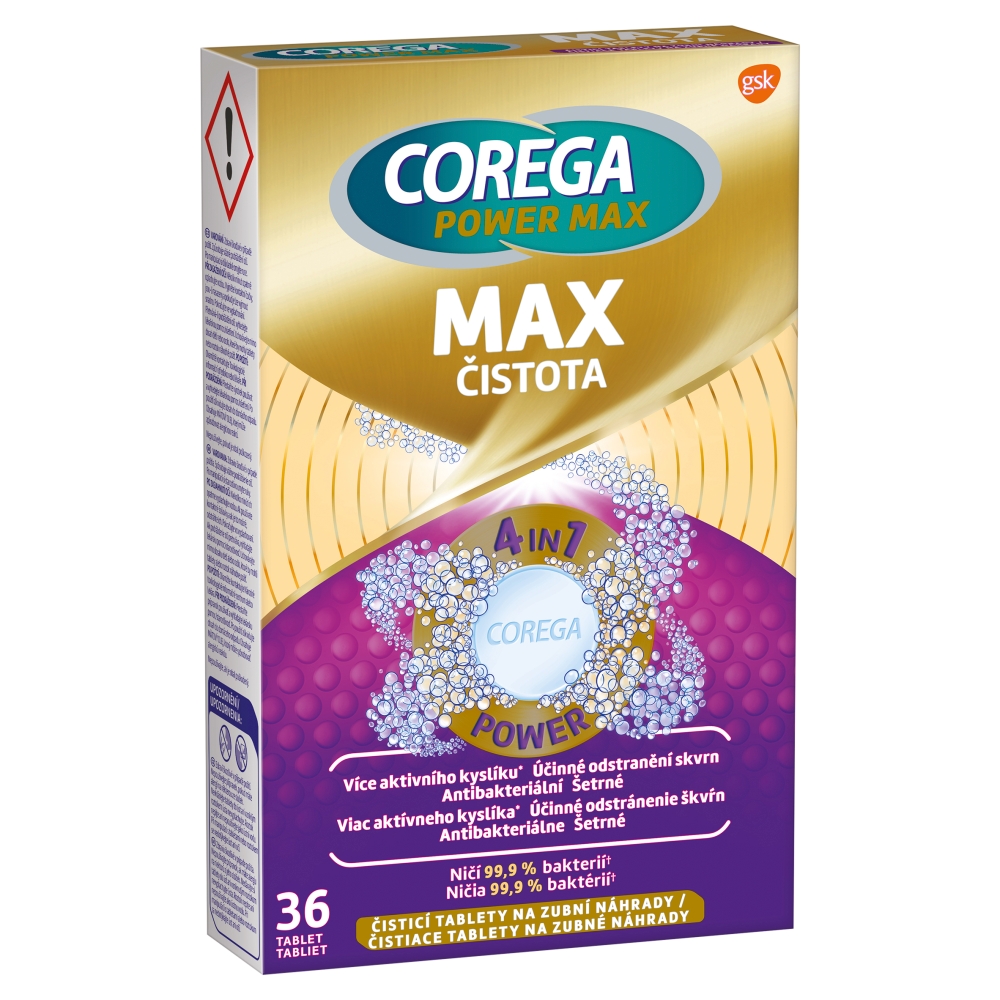 Tablete de curățare Corega (36 buc/cutie) concentrație dublă