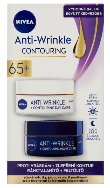 Beiersdorf Set cremă NIVEA zi+noapte 2x50ml 65+ Contouring