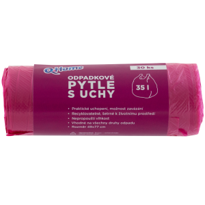 Saci de gunoi menajer Q cu mânere 35l (30 buc/folie)