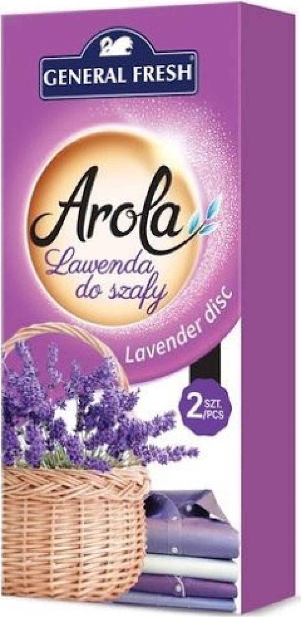 Arola Disc odorizant de cameră General Fresh Lavender 2 bucăți nu doar pentru dulap