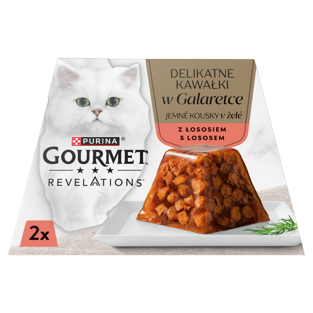 Bucăți Gourmet Revel (2x57g/cutie) somon