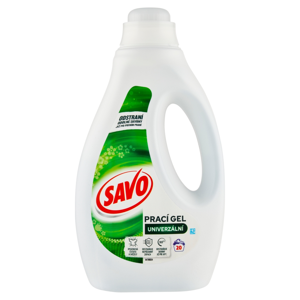 Gel de spălat Savo pentru rufe colorate și albe 20 PD 1 l