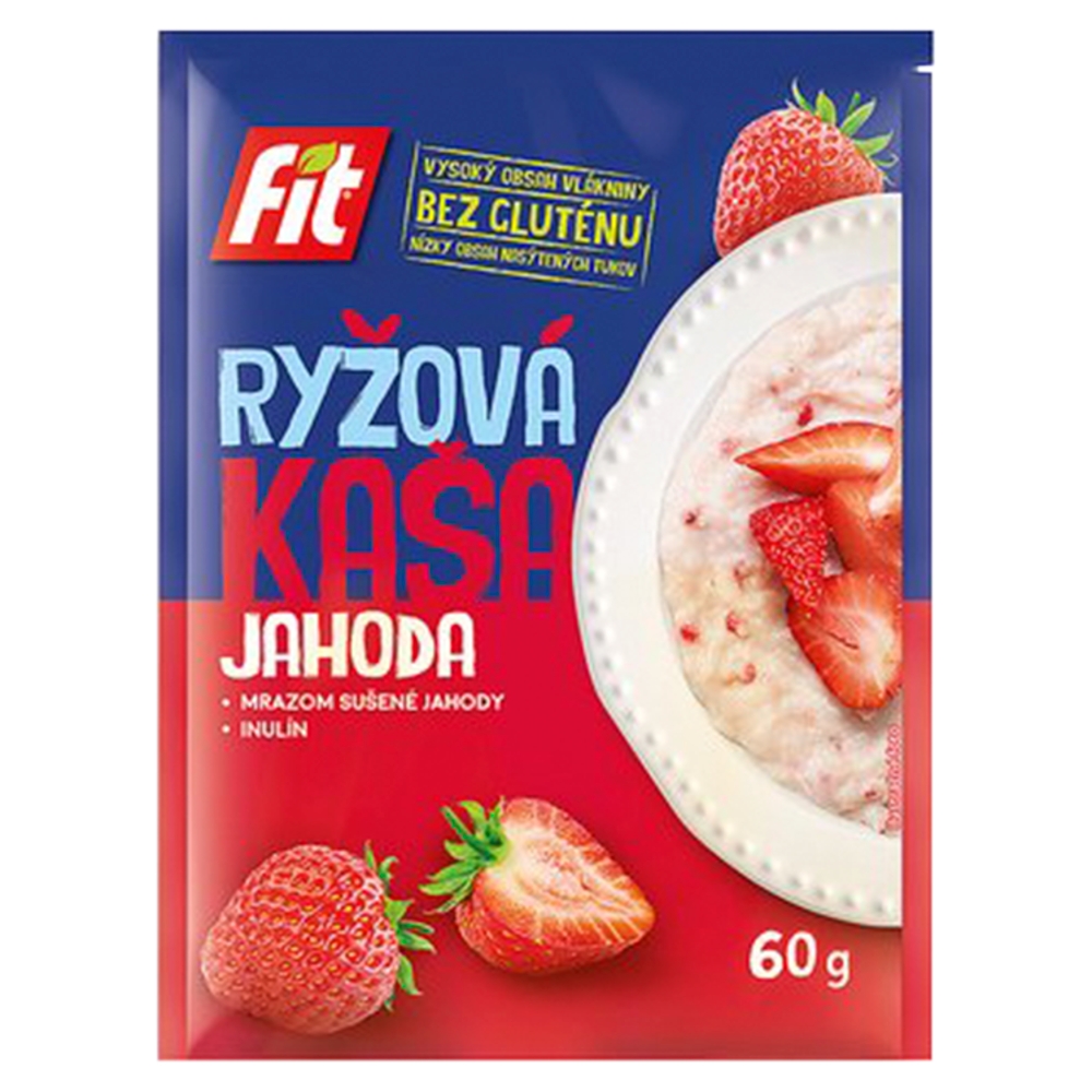Terci de orez FIT 60g căpșuni