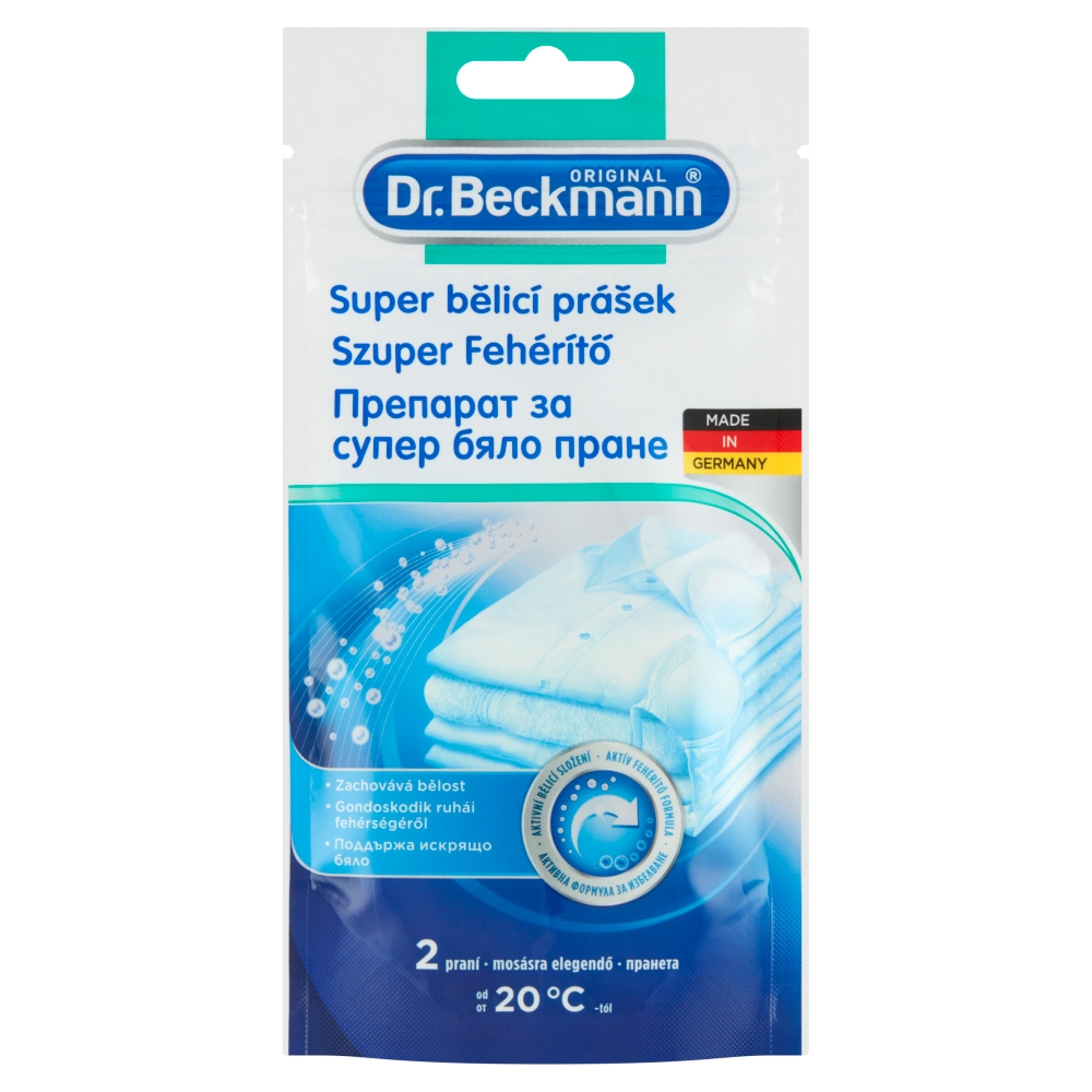 Pudră de albire Dr. Beckmann Super Whitening 80 g (2 blisteruri)