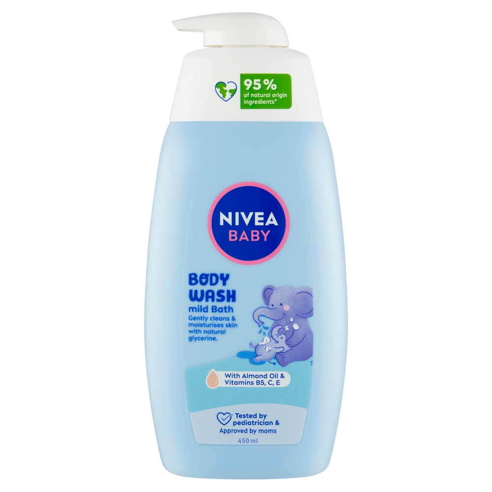 Gel de duș spumant cremos pentru baie Nivea Baby 500 ml