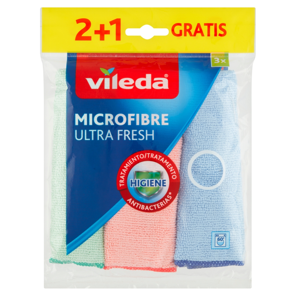 Lavetă microfibră Vileda Ultra Fresh 162660 3 bucăți