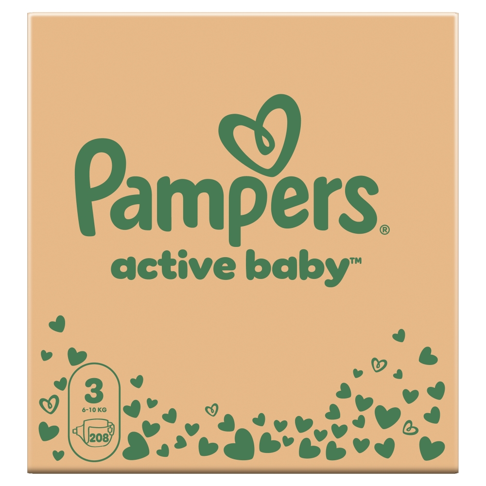 Procter & Gamble Pampers Active Baby-Dry 3 Mini 6-10 kg 208 bucăți