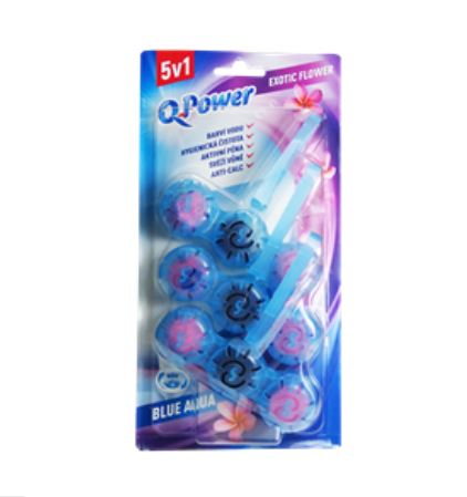 Q Power Perdea albastră (3 buc/pachet) Flori exotice