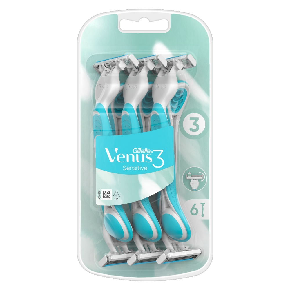 Gillette Aparat de ras Venus 3 Sensitive - pachet de 6 bucăți