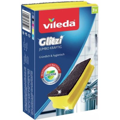 Burete de spălat vase Vileda Glitzi XL Jumbo, 3 bucăți, REDUCERE!