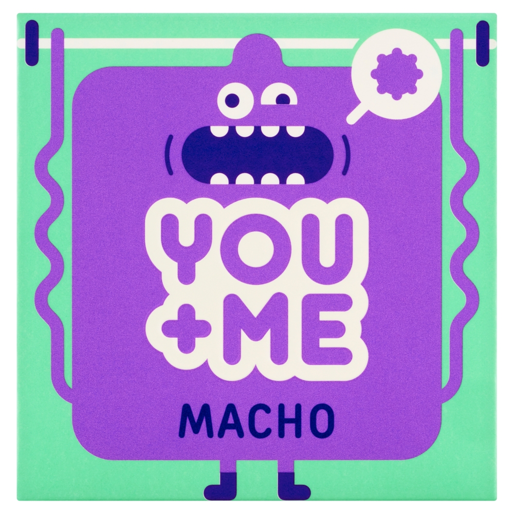 Prezervative You Me Macho cu nervuri stimulatoare, 3 bucăți