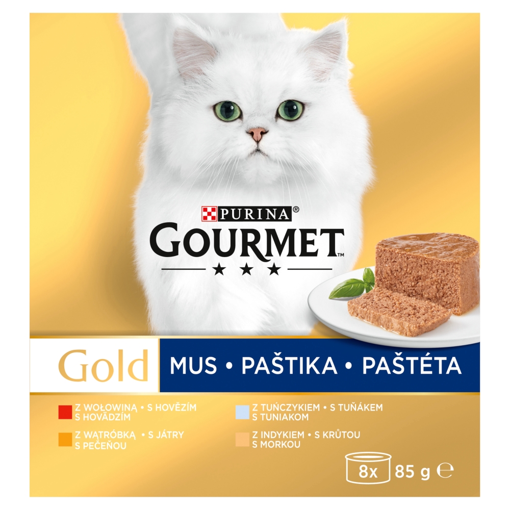 Mix de pate Gourmet Gold (8x85g/cutie)