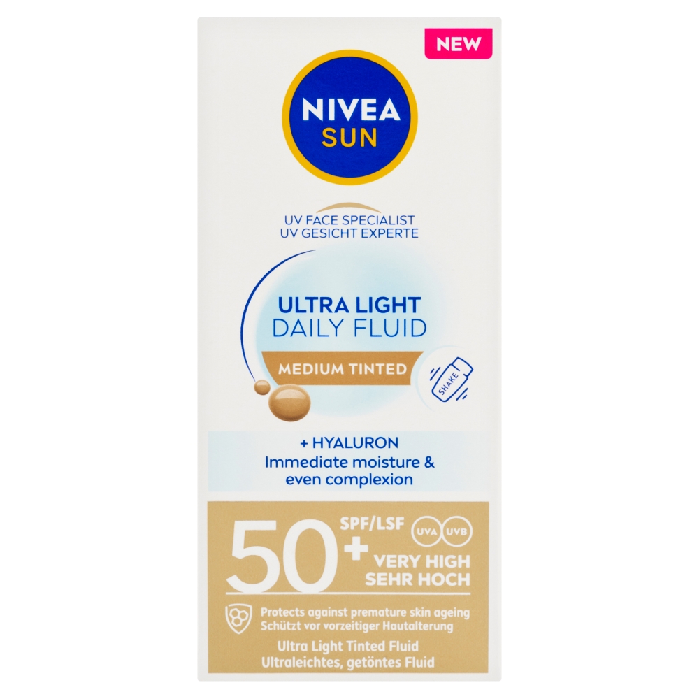 Nivea Cremă-fluidă colorată Sun SPF 50+ Mediu