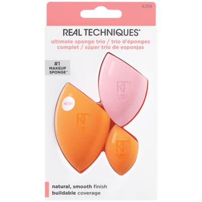 Real Techniques Bureți de machiaj și pudră 3 bucăți