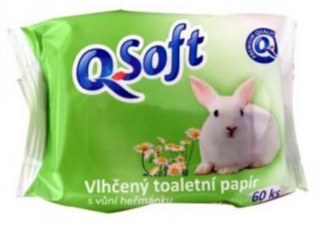 Q Soft Hârtie igienică umedă Q-Soft cu mușețel