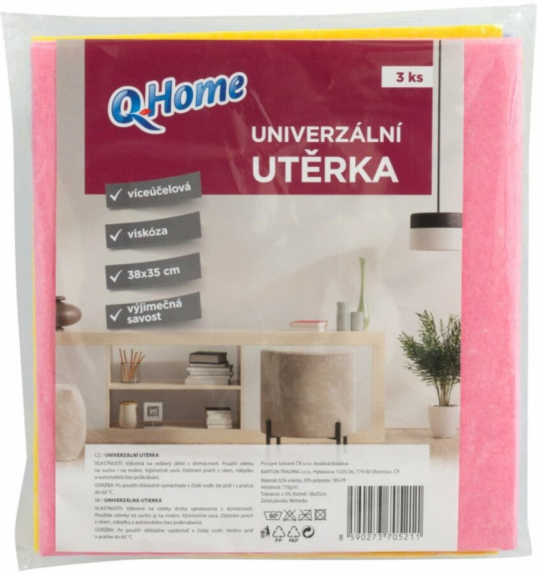 Freudenberg Home and Cleaning Solutions Lavetă universală Q Home 3 buc.