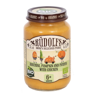 RudolfsBIO 190g Dovleac și Pui 6 luni+