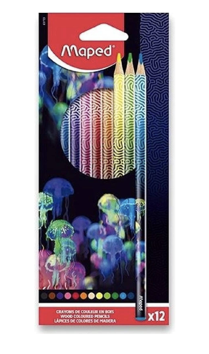 Creioane colorate Maped Deepsea Paradise 12 buc.