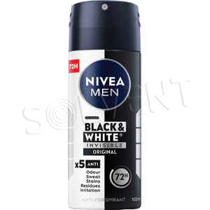 Spray antiperspirant Nivea Men, alb-negru, 100 ml