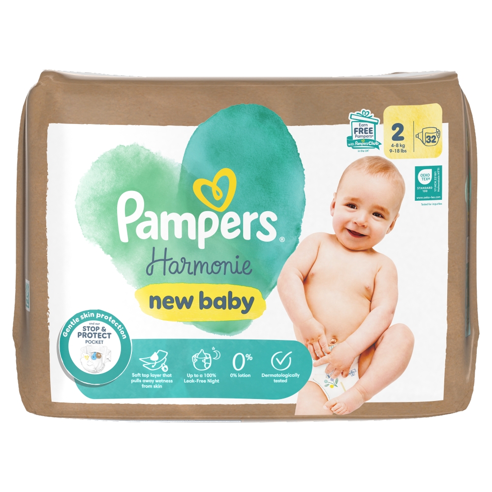 Pampers Harmonie New Baby mărimea 2 32 bucăți