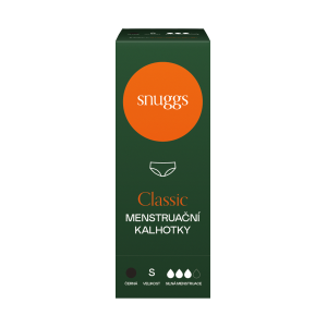 Chiloți menstruali Snuggs, culoare neagră, mărimea S