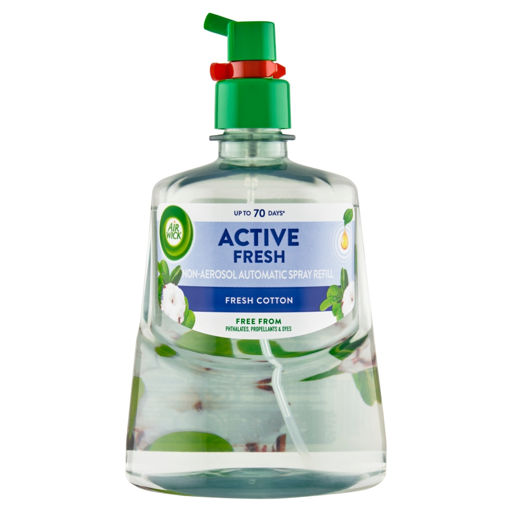 Reckitt Benckiser Rezervă difuzor pe bază de apă Air Wick Active Fresh, bumbac proaspăt, 228 ml