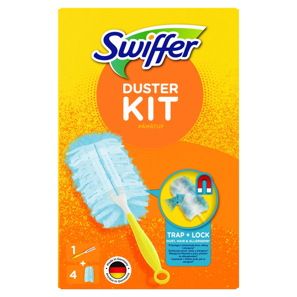 Suport kit pentru perie de praf Swiffer + perie de praf de rezervă 4 buc.