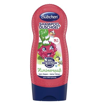 Șampon și gel de duș pentru copii 2 în 1 cu zmeură