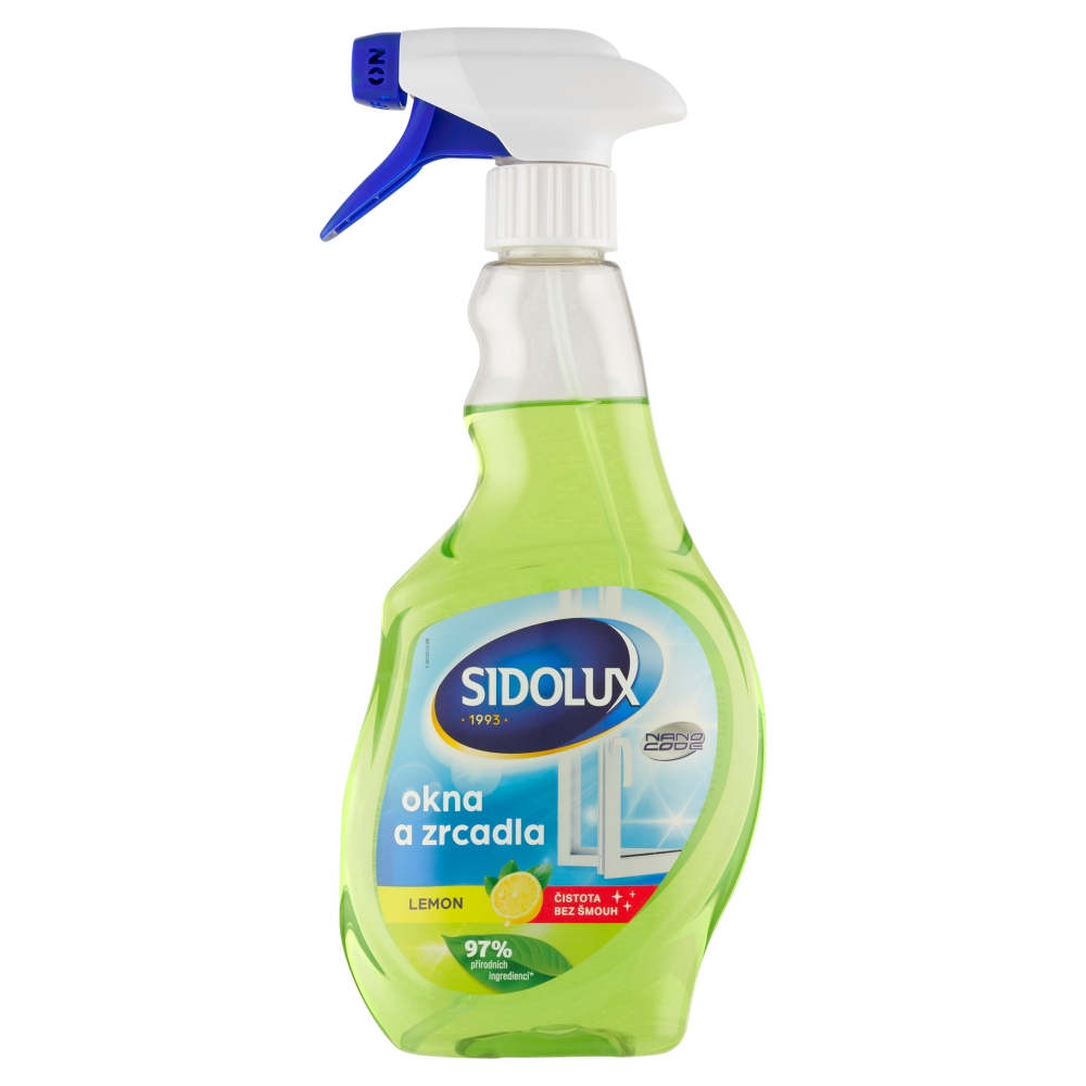 Sidolux Window Nano Code Lemon pentru geamuri și oglinzi cu spray Nanotechnology 500 ml