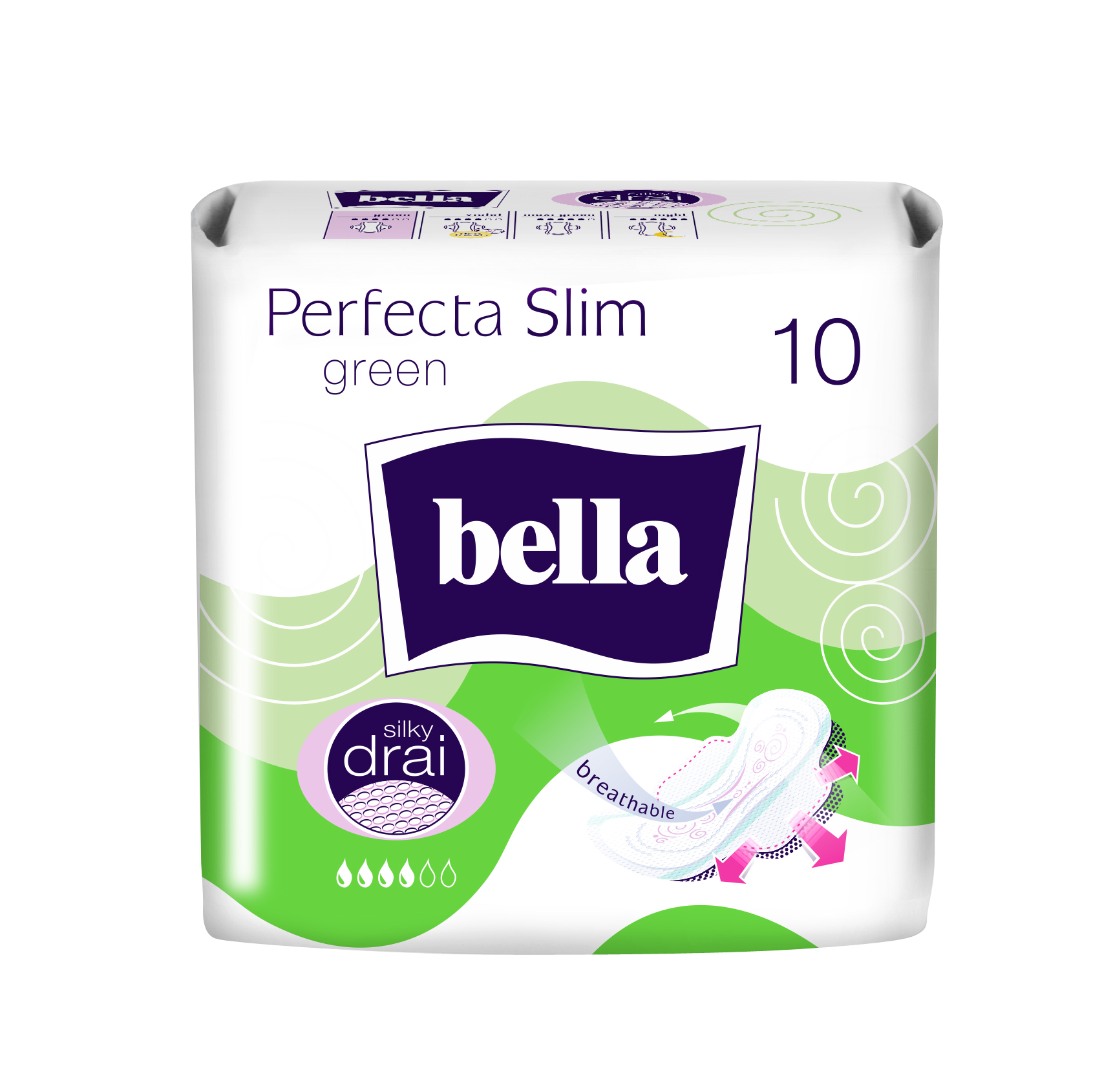 Perfecta Slim Green 10 bucăți