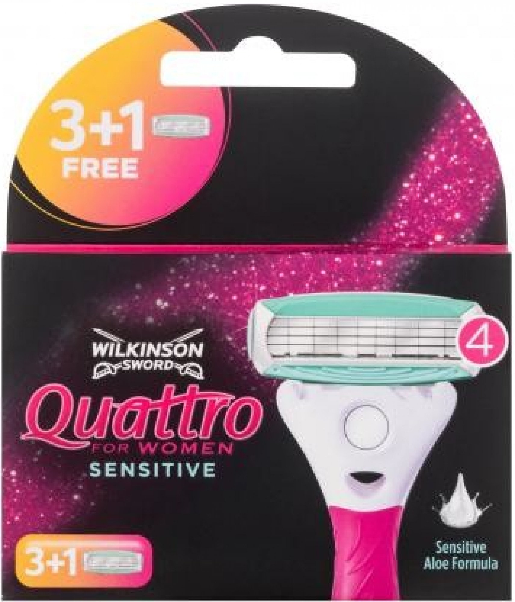 Wilkinson Sword Quattro pentru femei Sensitive 4 bucăți
