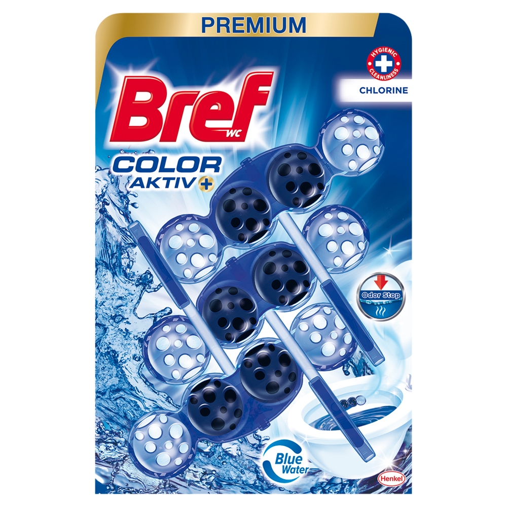 Bref Bloc de toaletă Color Activ Chlorine 3x50 g