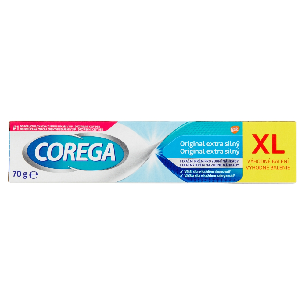 Cremă fixatoare Corega extra puternică XL 2x70 g