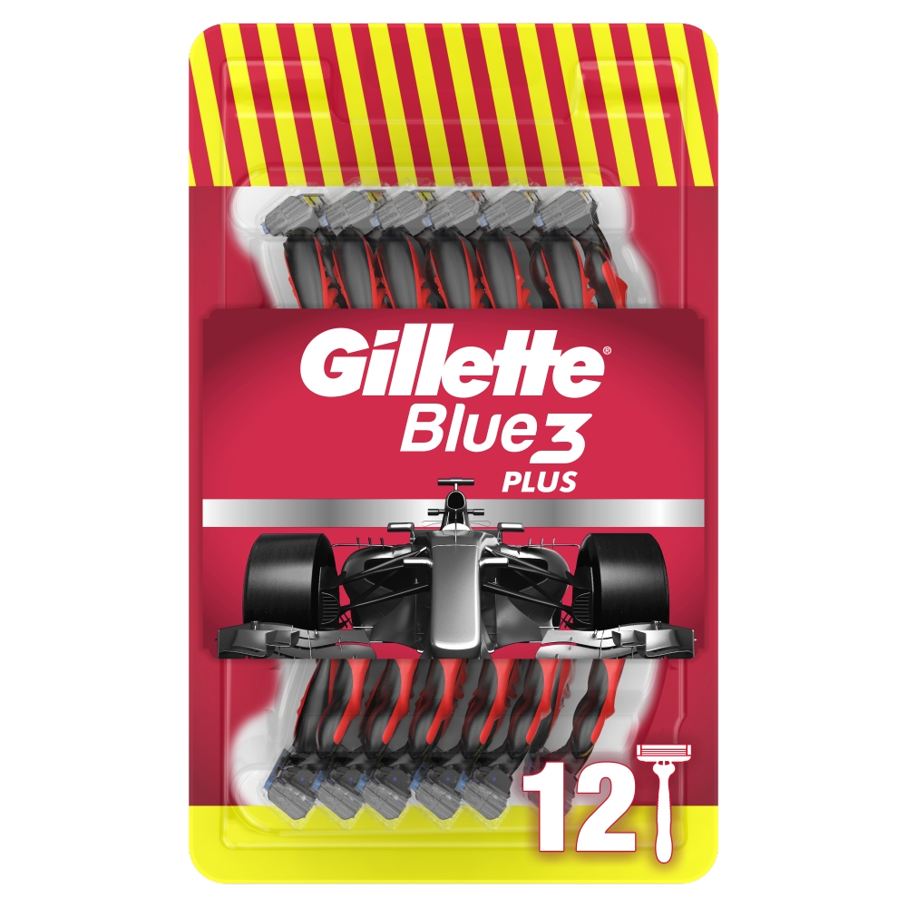 Gillette Blue3 stick individual (12 buc/blister) Roșu