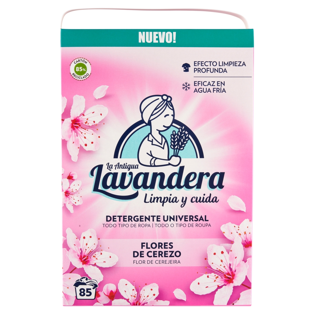 Lavandera Detergent de rufe cu flori de cireș și lavandă 4,675 kg, 85 de doze