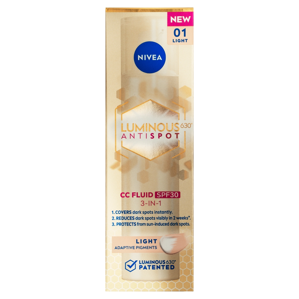 Nivea Luminous630 CC cremă 3 în 1 ușoară cu SPF 30 40 ml