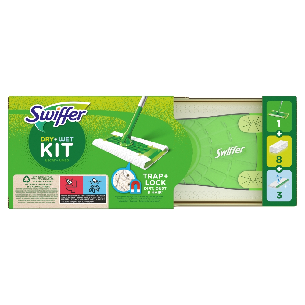 Set Swiffer (8 șervețele 3 șervețele umede)