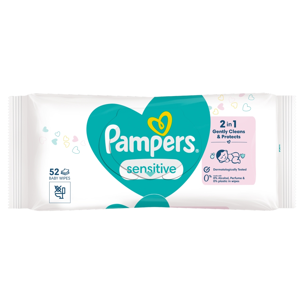 Șervețele umede Pampers (52 buc/folie) Sensitive PF