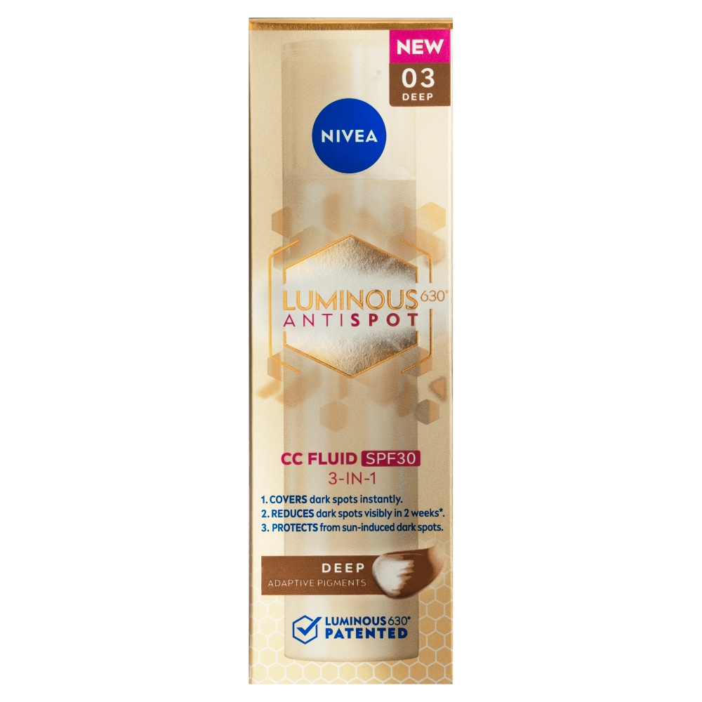 Nivea Luminous 630 CC cremă 3 în 1 închisă la culoare cu OF 30 40 ml