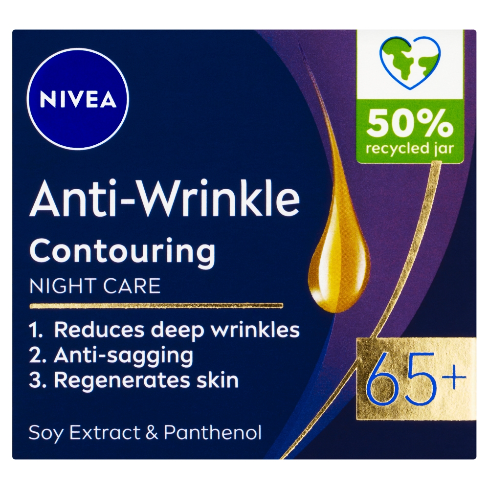 Beiersdorf Cremă de noapte NIVEA 50ml 65+ Contur facial