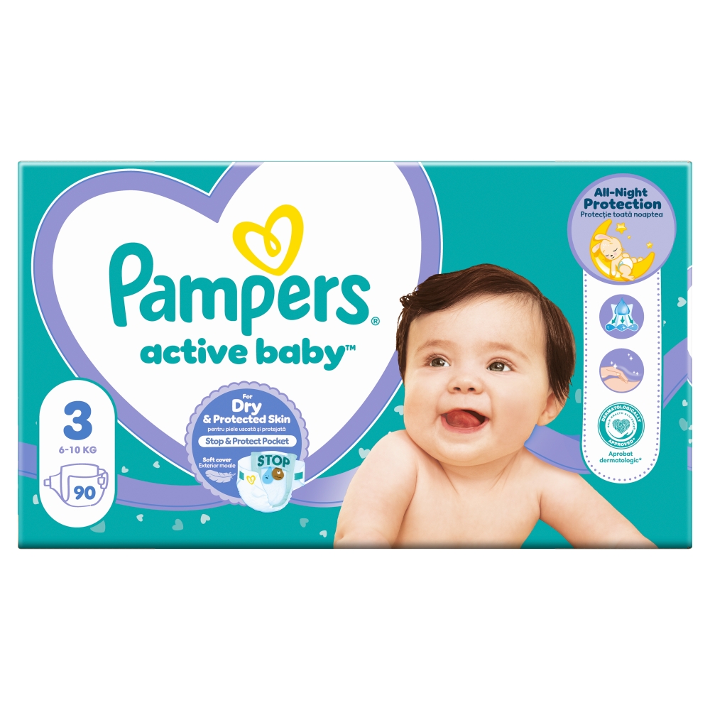 Pampers Active Baby Giant Pack mărimea 3 90 buc