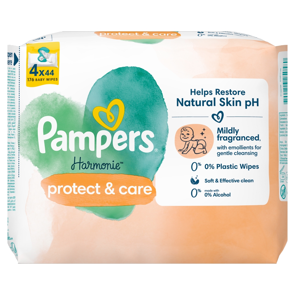 Procter and Gamble Șervețele umede Pampers (4x44 buc/folie) Harmony Calen