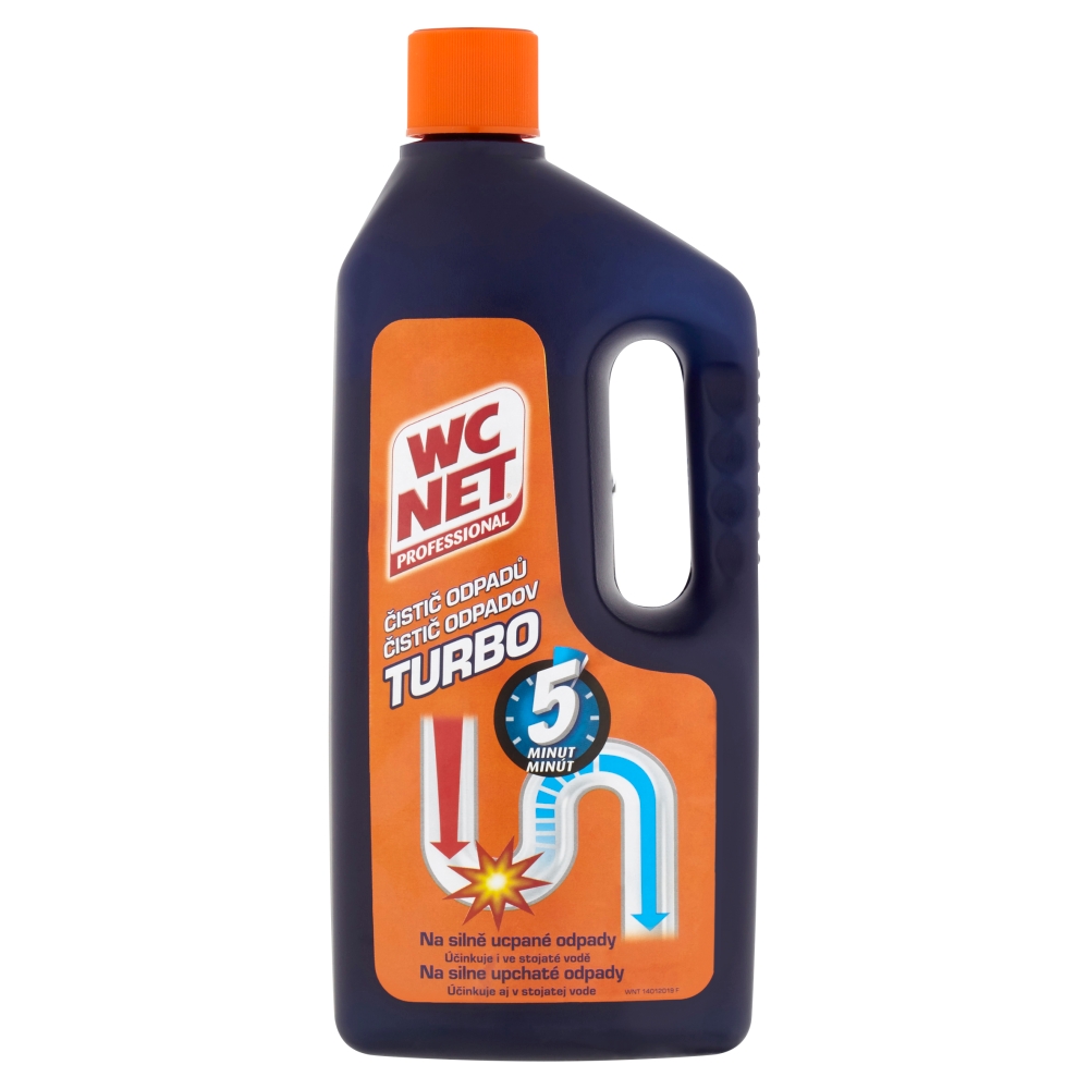 Soluția de curățare a scurgerilor cu gel Wc Net Turbo desfundă chiar și scurgerile complet înfundate 1 l