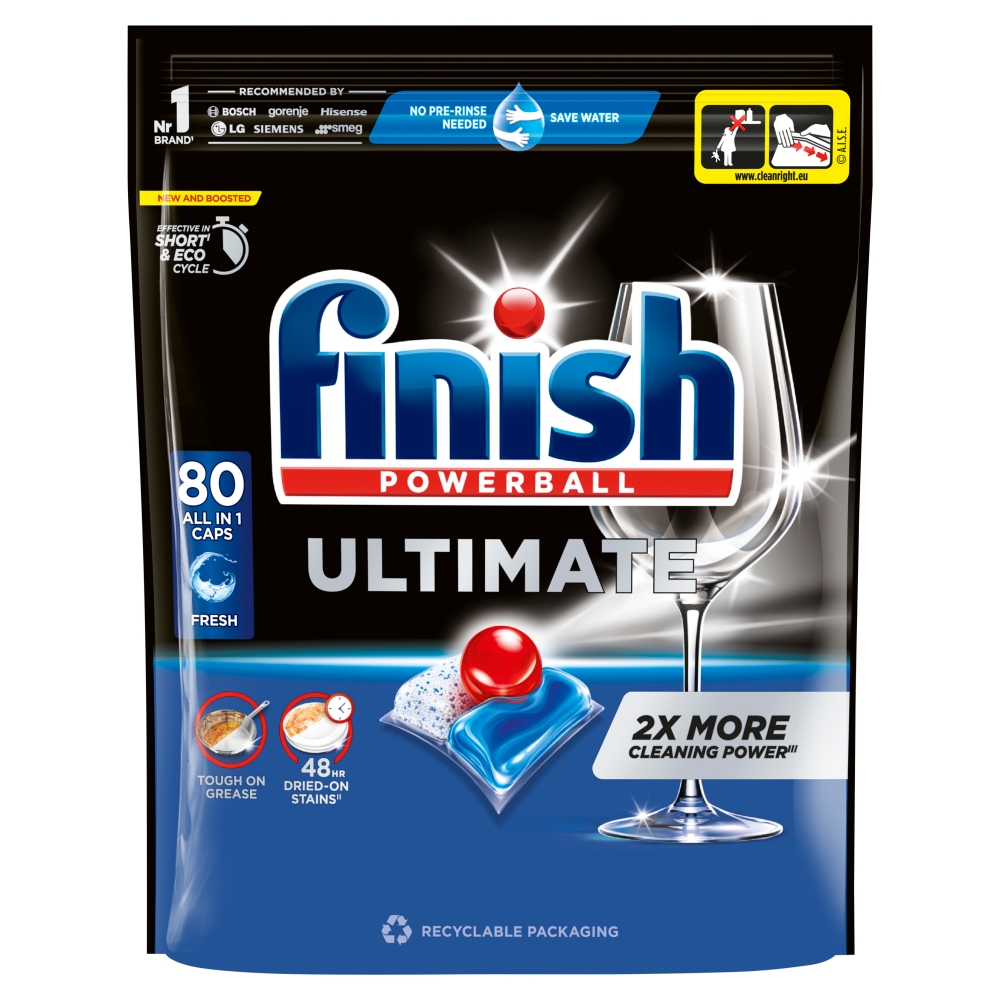 Capsule Finish Ultimate pentru mașina de spălat vase, 80 buc.