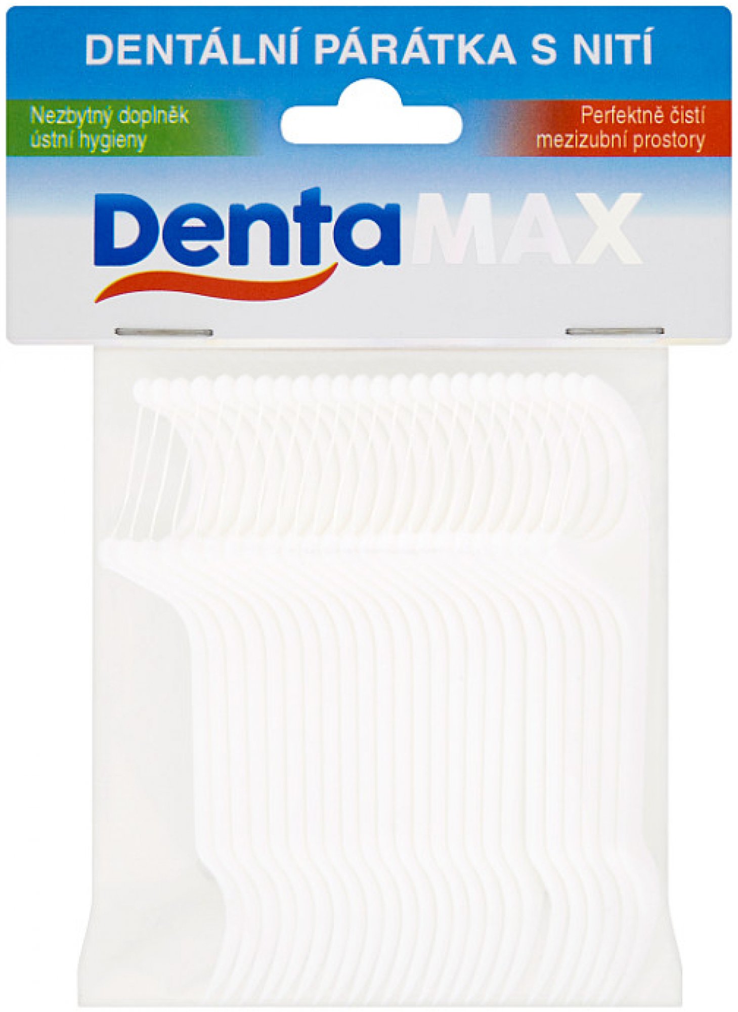 Scobitori dentare Dentamax cu ață dentară 30 buc SUPER PREȚ!