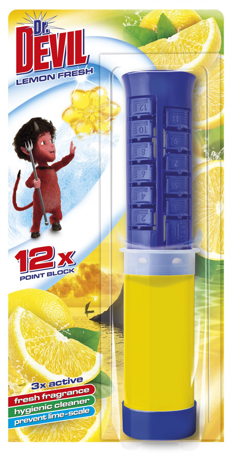 Dr. Devil, punct de blocare a toaletei, Lemon Fresh, 75 ml